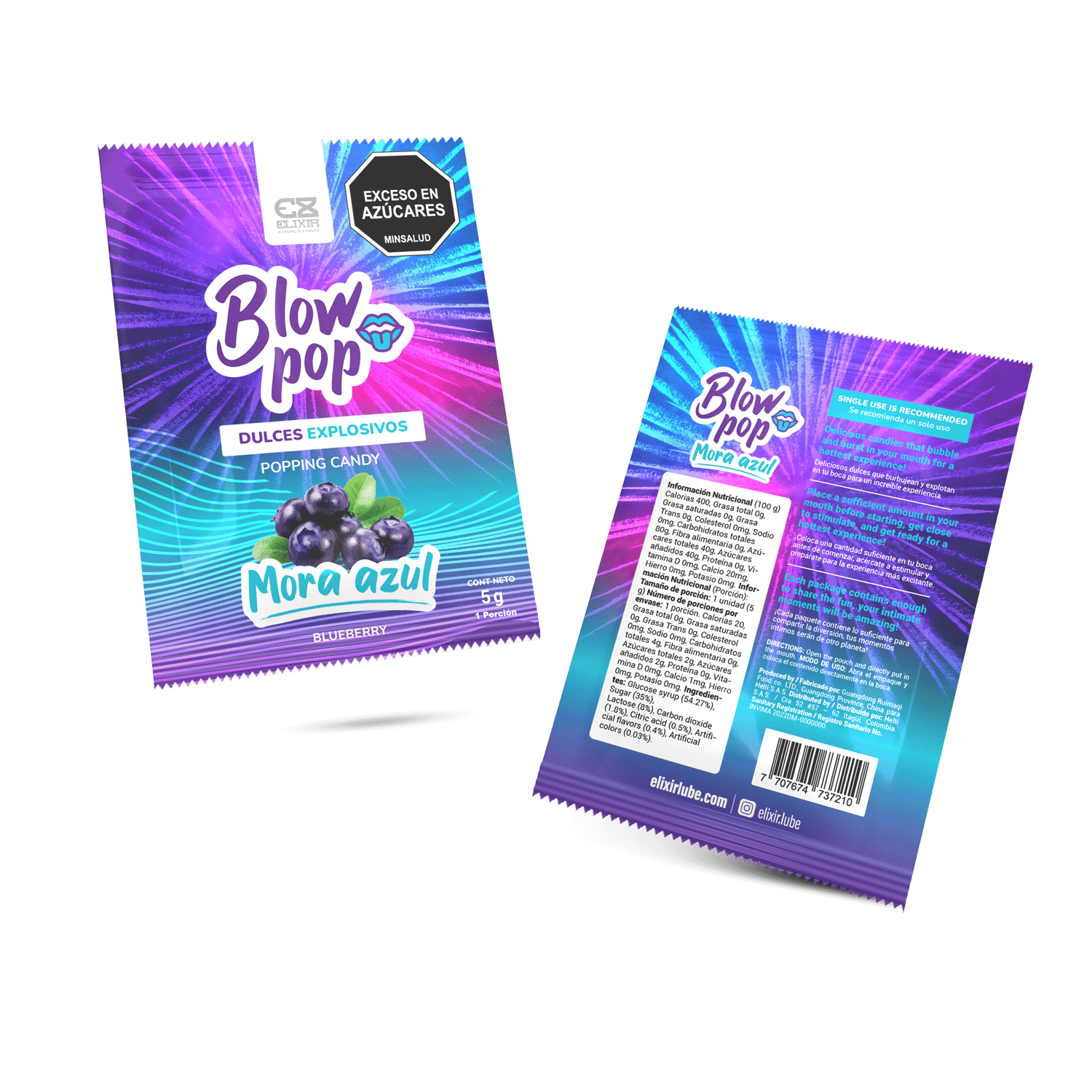 Blow Pop Mora-Azul
